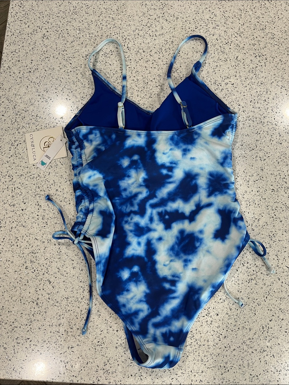 Cyn&Luca Blue Tie-Dye One-Piece Swimsuit - Picture 5 of 7
